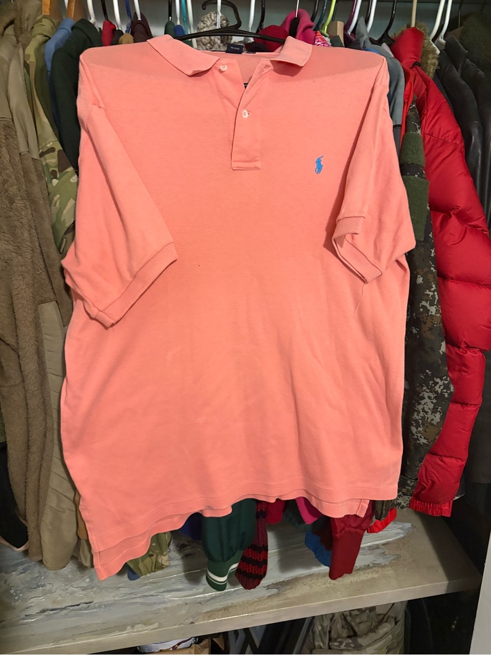 Ralph Lauren Pink Short-Sleeve Polo with Blue Pony